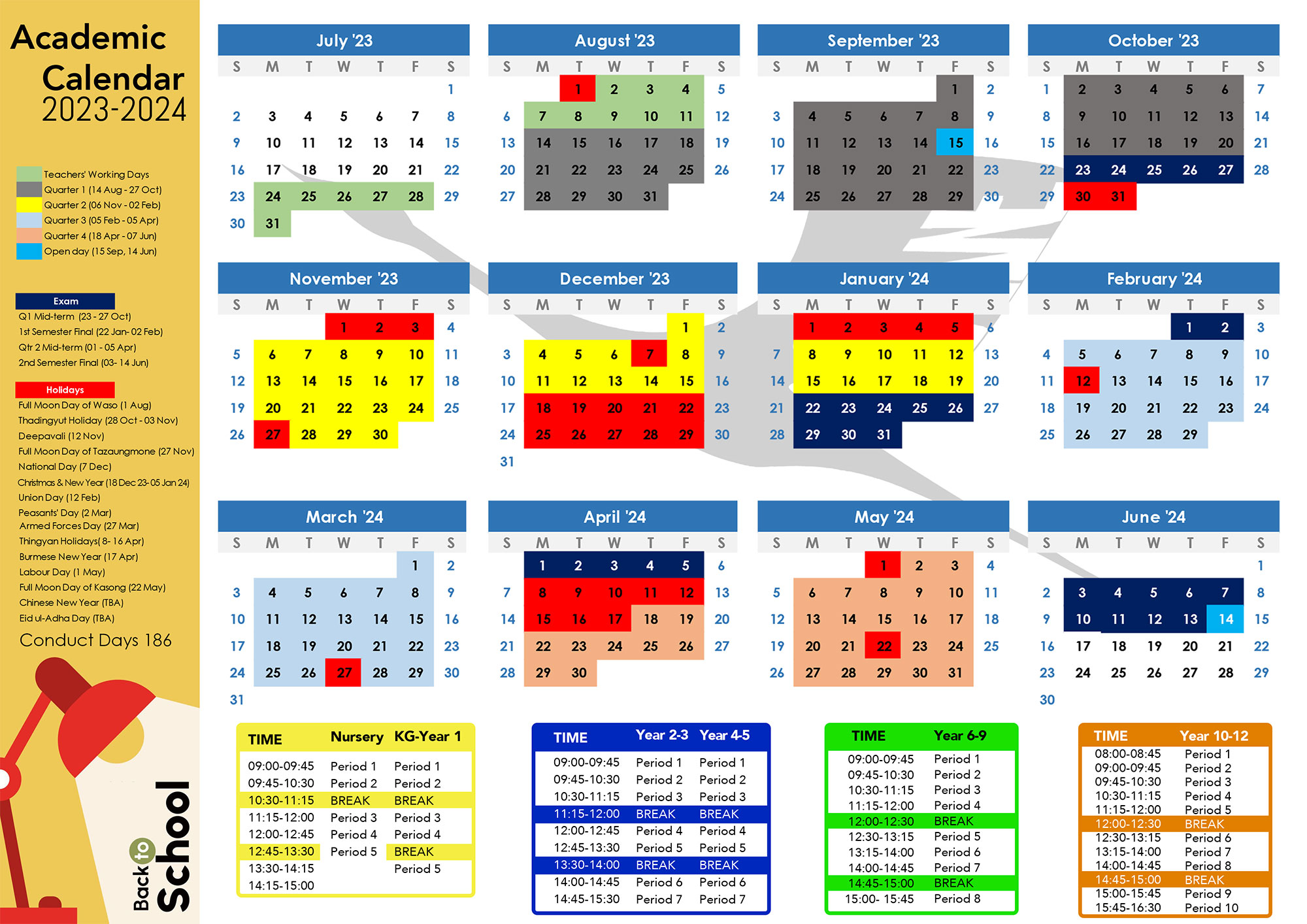 Academic Calendar Crane International School